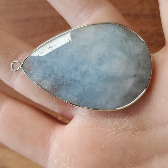 New 2pc Silver Wrapped Blue Kyanite Pendant Bundle. - Picture 4 of 15